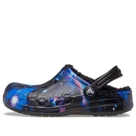 Baya Lined Clog Galaxy à lanières duveteuses et doublés « Black Multi »