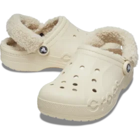 Baya Lined Clog with Fuzz Strap