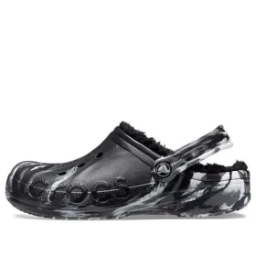 Baya Lined Marbled Clog « Black Silver »