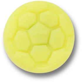 Bijoux Jibbitz « Ballon de foot jaune lumineux »