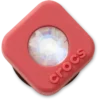 Bijoux Jibbitz™ « Carré rouge en PVC avec pierre Smt »