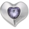 Bijoux Jibbitz « Cœur » argentés et violets avec pierres Smt Gem Bijoux Jibbitz « Cœur » argentés et violets avec pierres Smt Gem