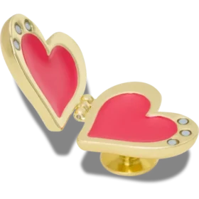 Bijoux Jibbitz « Cœur médaillon bulle doré »