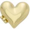 Bijoux Jibbitz « Cœur médaillon bulle doré »