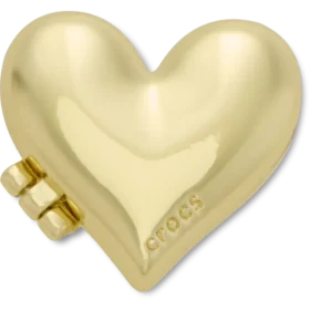 Bijoux Jibbitz « Cœur médaillon bulle doré »