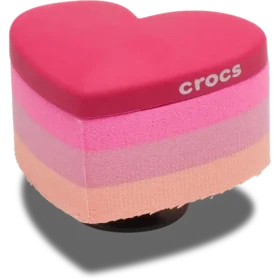 Bijoux Jibbitz « Cœur rose empilé »