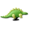 Bijoux Jibbitz « Dinosaure vert 3D avec écailles »