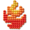 Bijoux Jibbitz™ « Flamme » en perles