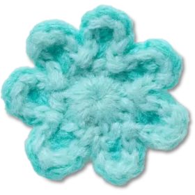 Bijoux Jibbitz « Fleur bleue au crochet »