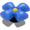 Bijoux Jibbitz « Fleur bleue gonflée »