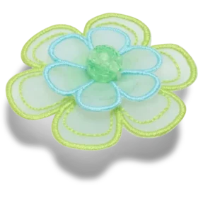 Bijoux Jibbitz « Fleur en maille verte »