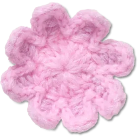 Bijoux Jibbitz « Fleur rose pâle au crochet »