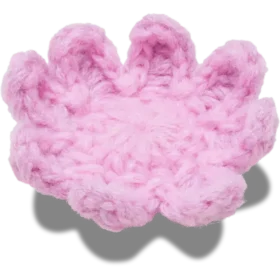 Bijoux Jibbitz « Fleur rose pâle au crochet »