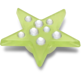Bijoux Jibbitz « Green Gem Star »