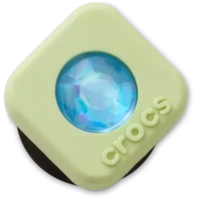 Bijoux Jibbitz™ « Green Pvc Square Smt Gem »