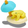 Bijoux Jibbitz™ « Grenouille détendue » en 3D Bijoux Jibbitz™ « Grenouille détendue » en 3D
