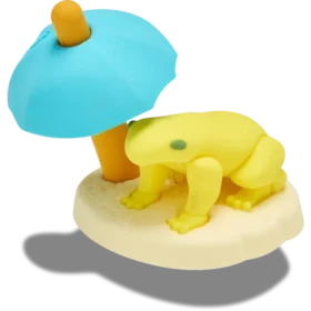 Bijoux Jibbitz™ « Grenouille détendue » en 3D