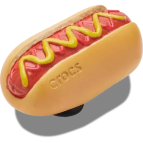 Bijoux Jibbitz « Hot-dog trempé dans la moutarde »