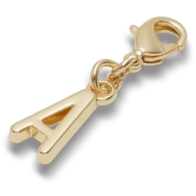 Bijoux Jibbitz « Lettre A » dorée