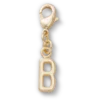 Bijoux Jibbitz « Lettre B » dorés