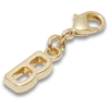 Bijoux Jibbitz « Lettre B » dorés