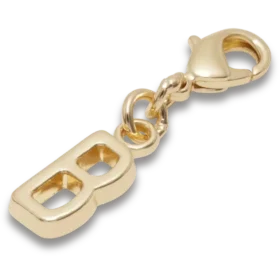 Bijoux Jibbitz « Lettre B » dorés