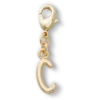 Bijoux Jibbitz « Lettre C » dorés