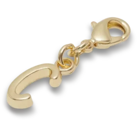 Bijoux Jibbitz « Lettre C » dorés