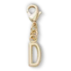 Bijoux Jibbitz « Lettre D » dorés