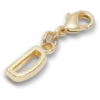 Bijoux Jibbitz « Lettre D » dorés