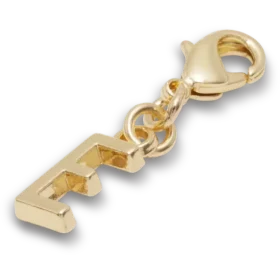 Bijoux Jibbitz™ « Lettre E » dorés