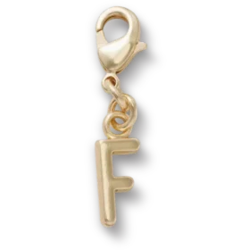 Bijoux Jibbitz « Lettre F » dorés