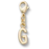 Bijoux Jibbitz « Lettre G » dorés