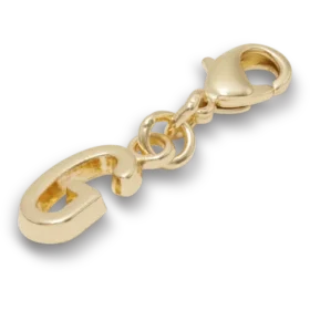 Bijoux Jibbitz « Lettre G » dorés