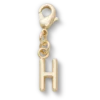 Bijoux Jibbitz « Lettre H » dorés