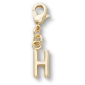 Bijoux Jibbitz « Lettre H » dorés
