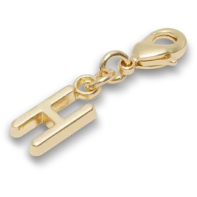 Bijoux Jibbitz « Lettre H » dorés