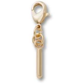 Bijoux Jibbitz « Lettre I » dorés