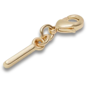 Bijoux Jibbitz « Lettre I » dorés