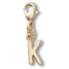 Bijoux Jibbitz « Lettre K » dorés