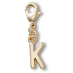 Bijoux Jibbitz « Lettre K » dorés