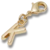 Bijoux Jibbitz « Lettre K » dorés