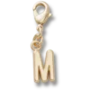 Bijoux Jibbitz « Lettre M » dorés