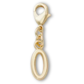 Bijoux Jibbitz™ « Lettre O » dorés