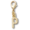 Bijoux Jibbitz « Lettre P » dorés