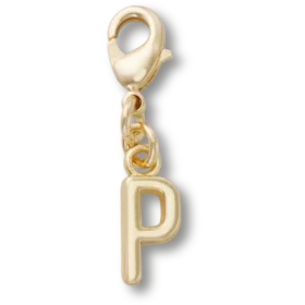 Bijoux Jibbitz « Lettre P » dorés