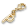 Bijoux Jibbitz « Lettre P » dorés