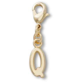 Bijoux Jibbitz « Lettre Q » dorés