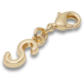 Bijoux Jibbitz « Lettre S » dorés
