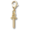 Bijoux Jibbitz « Lettre T » dorés